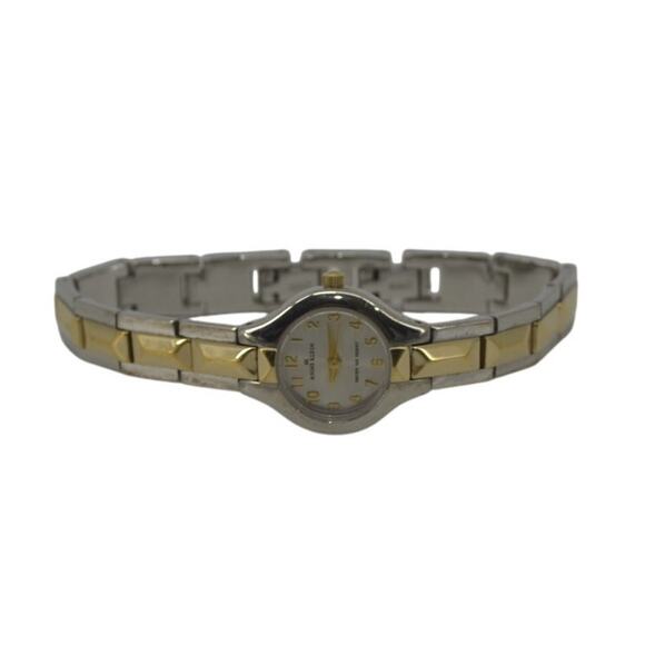 Anne Klein Wristwatch Silver Gold Tone Classic Watch Women's - Picture 1 of 6